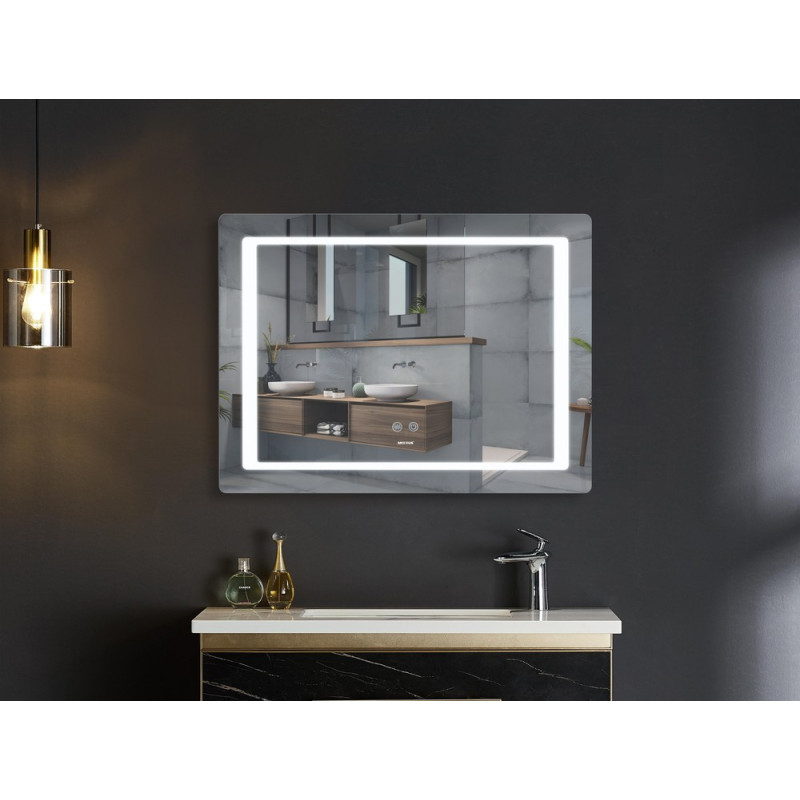 Дзеркало Mixxus STYLE MR13-70x50-Reverse з Led Touch, Anti-fog, димером, регулятором яскравості (MI6665)