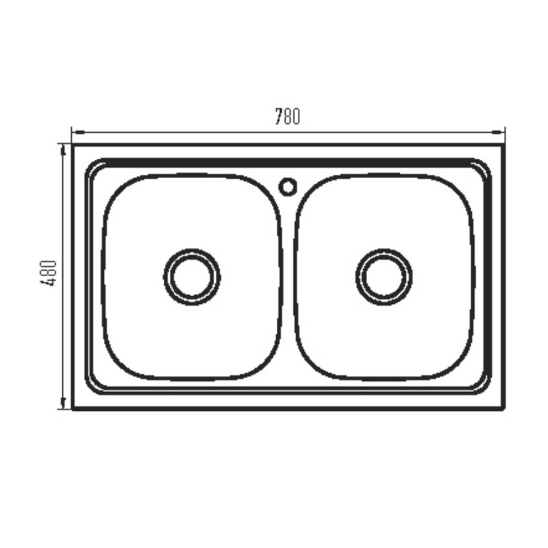 Мийка кухонна Zerix Z7848D-08-180E Double (Satin) (ZS0578)