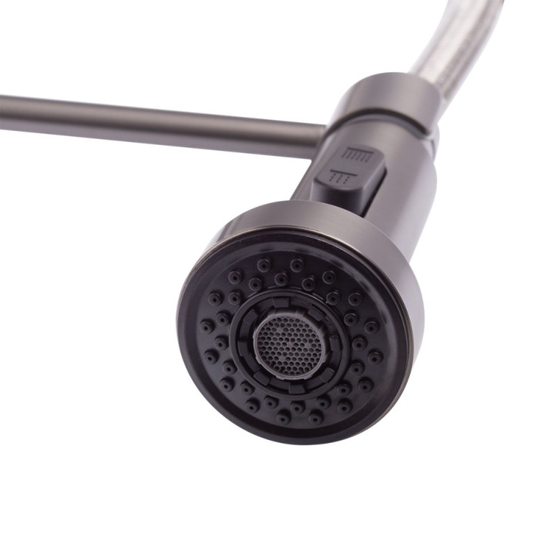 Смеситель для кухни с изливом пружина Mixxus Premium SPRING 017 GRAPHITE (MI6952)