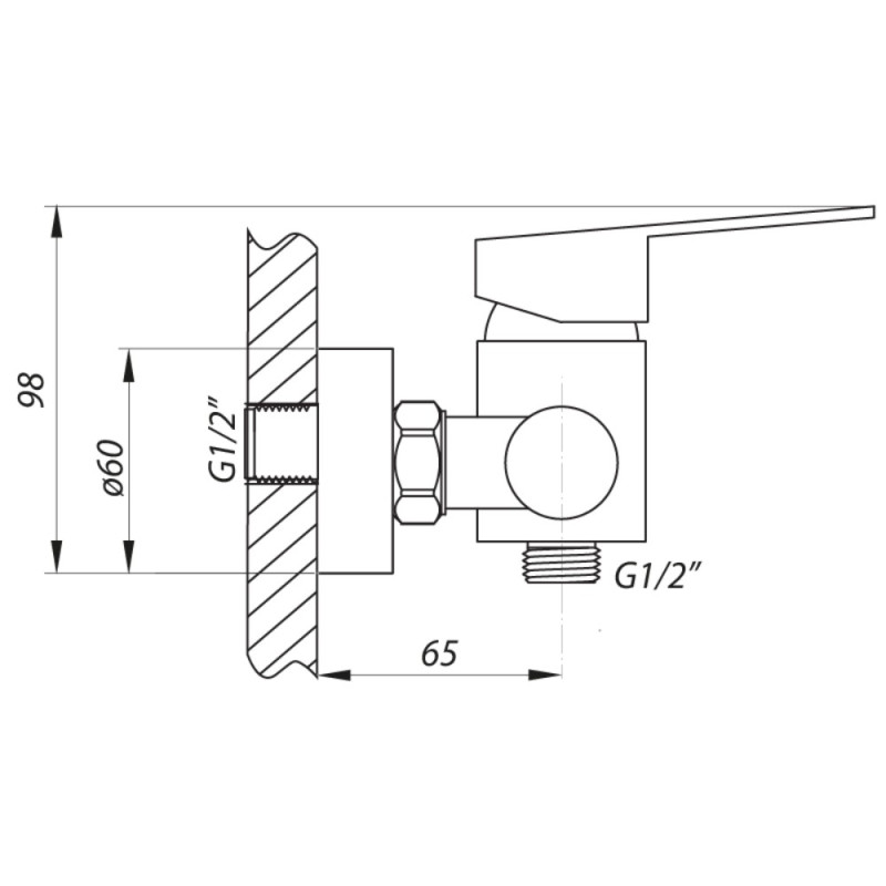 Смеситель для душа Zerix LR72003 (LL1195)