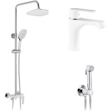 Набор 3 в 1 душевая система Kroner Armada-W063 + смеситель Armada-W010 + смеситель Bidet-C082