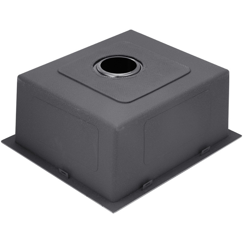 Комплект кухонная мойка Kroner Schwarze-5050HM PVD + смеситель Ersel-GRP03393BLK + дозатор Spender-026
