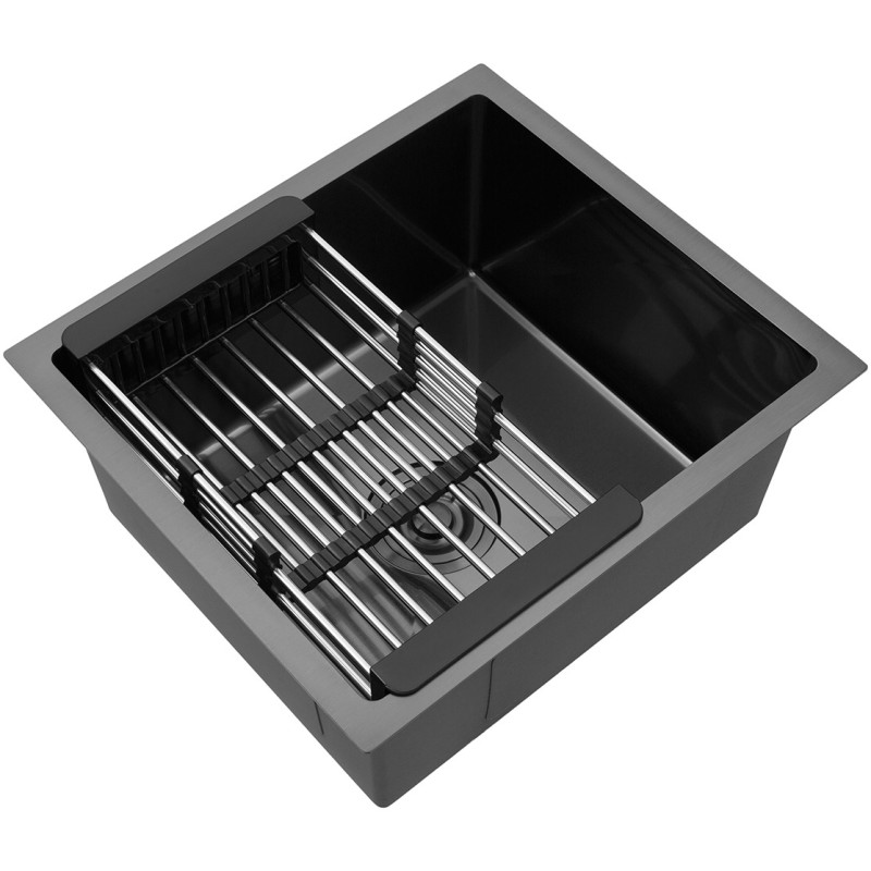 Кухонна мийка Kroner KRP Schwarze - 4843HM PVD (3.0/1.0 мм)