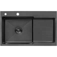 Кухонная мойка Kroner KRP Schwarze - 7848LHM PVD (3.0/1.0 мм)