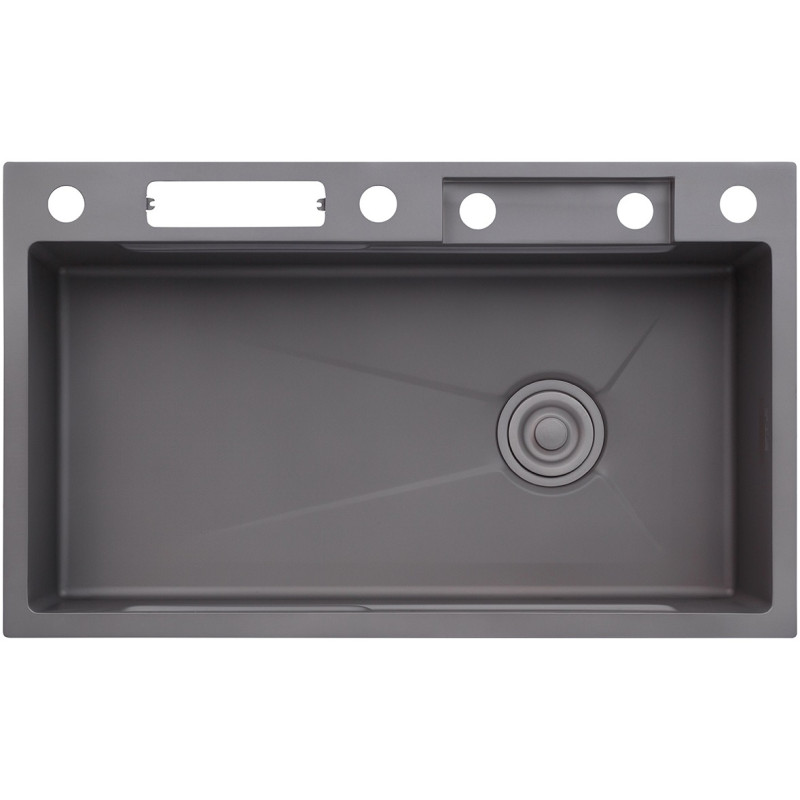 Кухонна мийка Kroner KRP Schwarze - SET7545NG PVD (3.0/0.8 мм)