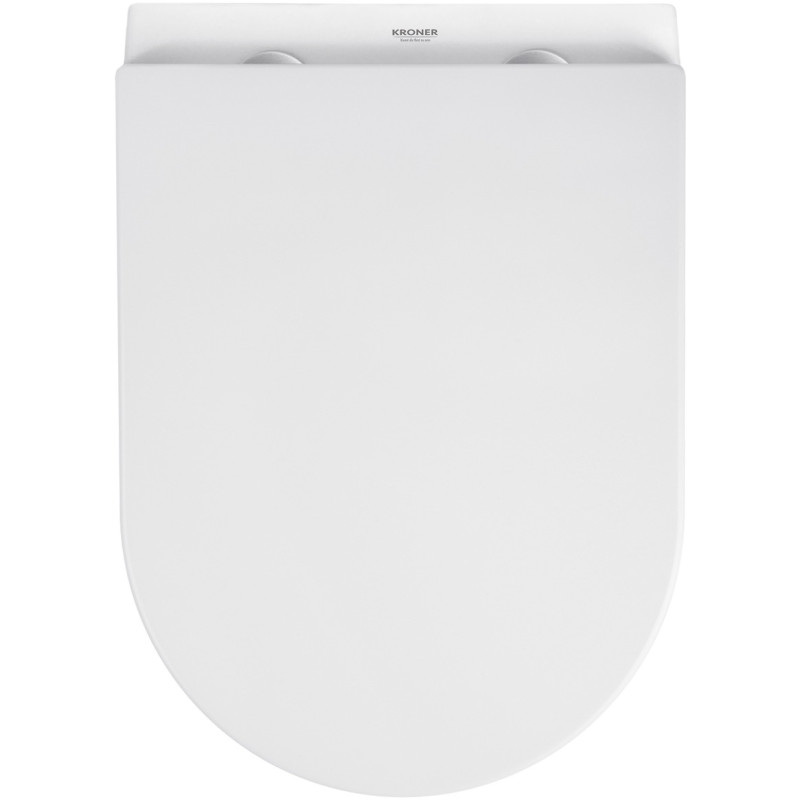 Унитаз подвесной безободковый Kroner Armada WHI513636 RIMLESS с сиденьем Slim Duroplast / Soft-close / Quick relase (KA513636WHIR)