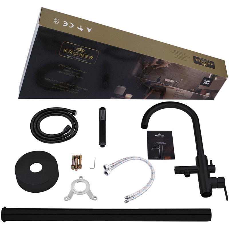Змішувач для ванни підлоговий Kroner KRP Edelstahl Klassisch - SCH077
