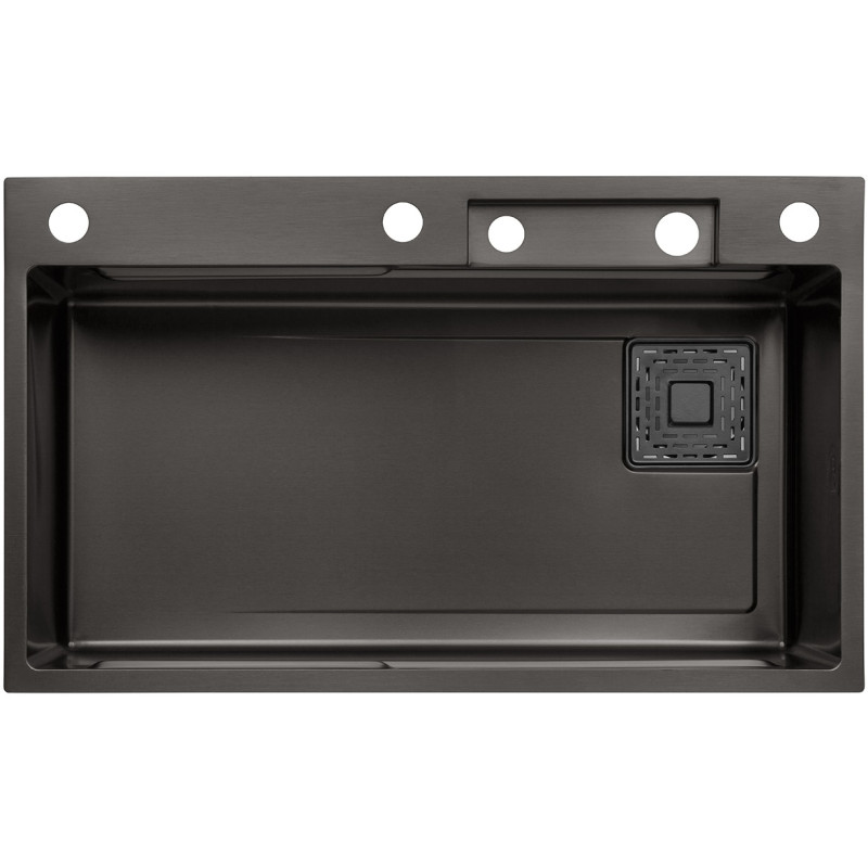 Кухонна мийка Kroner KRP Schwarze - SET7545HM PVD (3.0/0.8 мм)