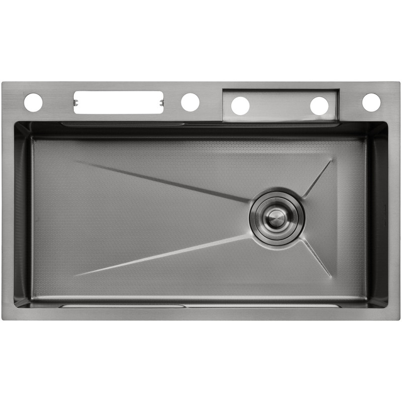 Кухонная мойка Kroner KRP Schwarze - SET7545NB PVD (3.0/0.8 мм)