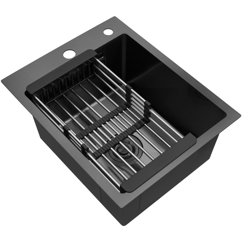 Кухонна мийка Kroner KRP PVD Schwarze - 4050HM (3,0/1,0 мм)