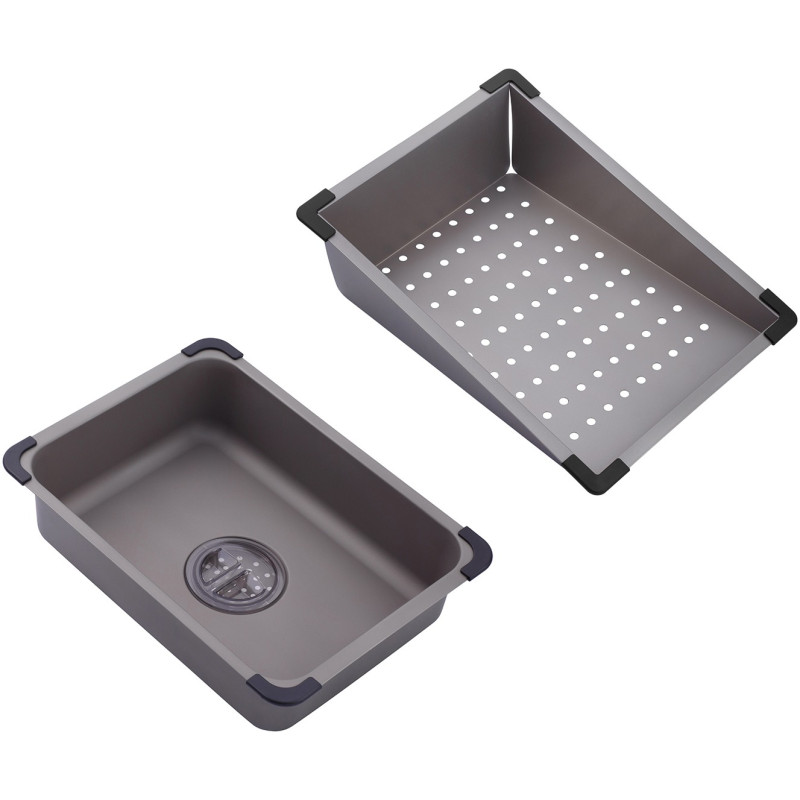 Кухонна мийка Kroner KRP Schwarze - SET7545NG PVD (3.0/0.8 мм)