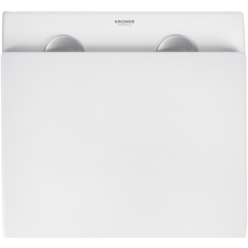 Унітаз підвісний безобідковий Kroner Harz WHI493736 RIMLESS з сидінням Slim Duroplast / Soft-close / Quick relase (KH493736WHIR)
