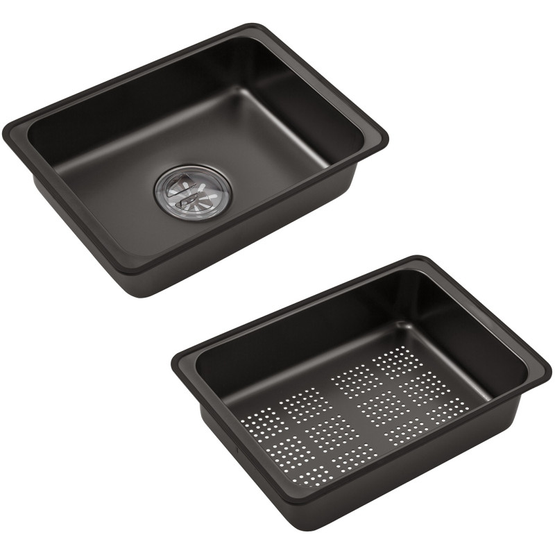 Кухонна мийка Kroner KRP Schwarze - SET7545HM PVD (3.0/0.8 мм)