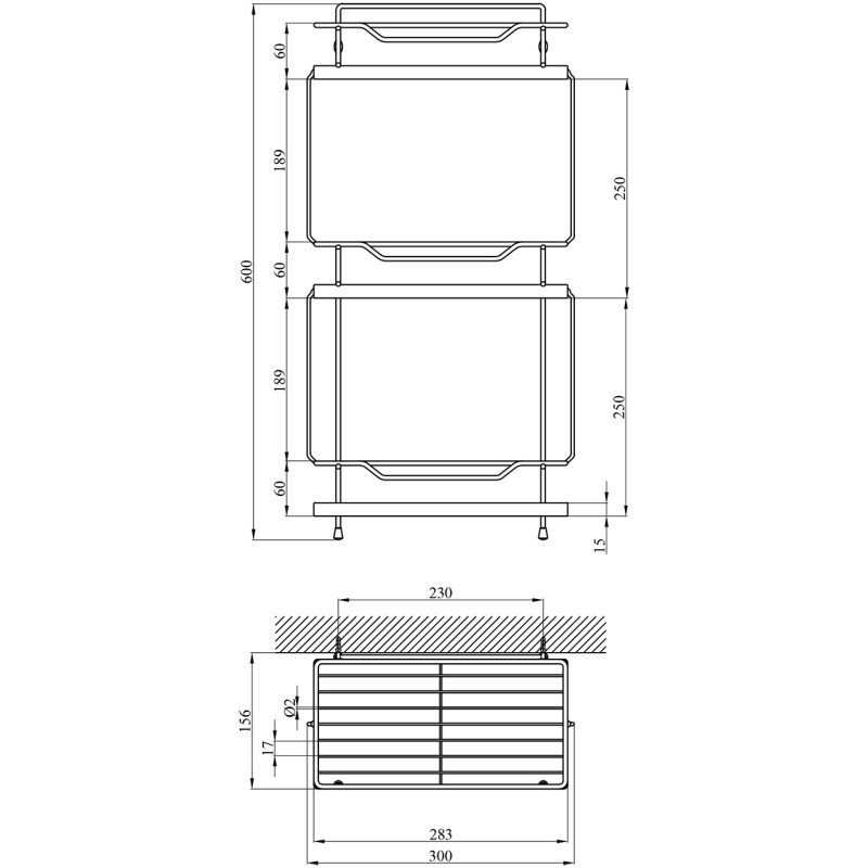 Полка для ванной комнаты Kroner KRM Rizze - ACC330-3