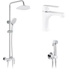 Набор 3 в 1 душова система Kroner Armada-W063 + змішувач Armada-W010 + змішувач Bidet-C082