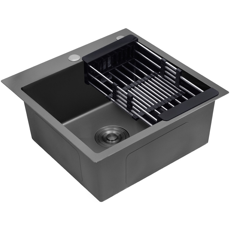 Кухонна мийка Kroner KRP Schwarze - 5050HM PVD (3.0/1.0 мм)