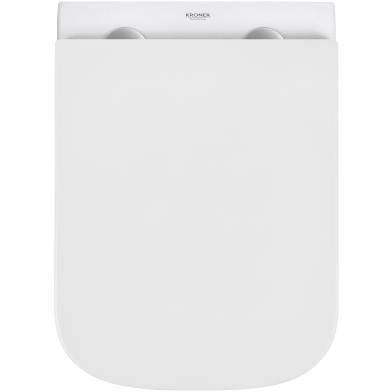 Унітаз підвісний безобідковий Kroner Eifel WHI493436 RIMLESS з сидінням Slim Duroplast / Soft-close / Quick relase (KE493436WHIR)