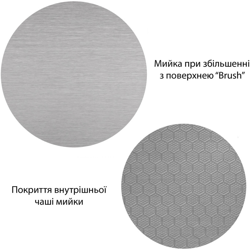 Комплект кухонна мийка Kroner Derby-5050HM Brush + cушарка для посуду Kroner Matte-SCH4333-2 + змішувач Kuche-C132BLK + дозатор Spender-016