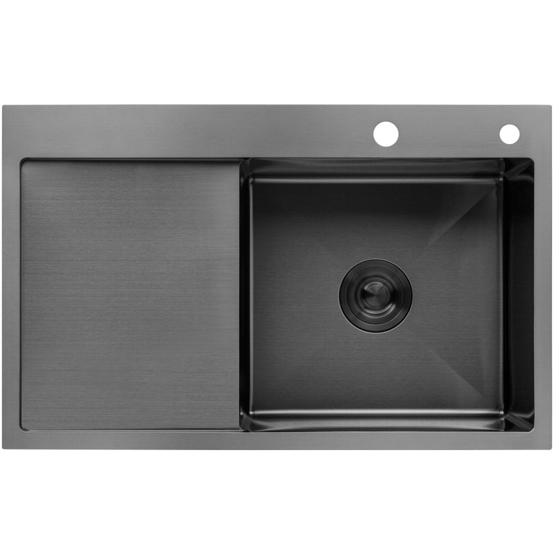 Кухонна мийка Kroner KRP Schwarze - 7849RHM PVD (3.0/1.0 мм)