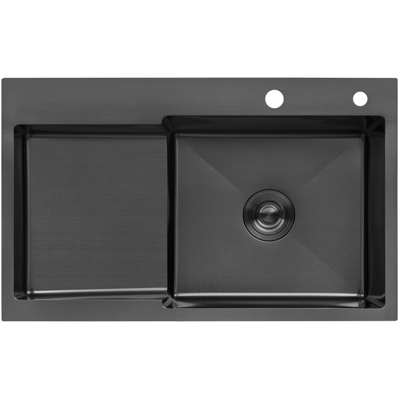 Кухонная мойка Kroner KRP Schwarze - 7848RHM PVD (3.0/1.0 мм)