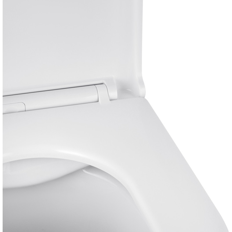Унітаз підвісний безобідковий Kroner Armada WHI513636 RIMLESS з сидінням Slim Duroplast / Soft-close / Quick relase (KA513636WHIR)