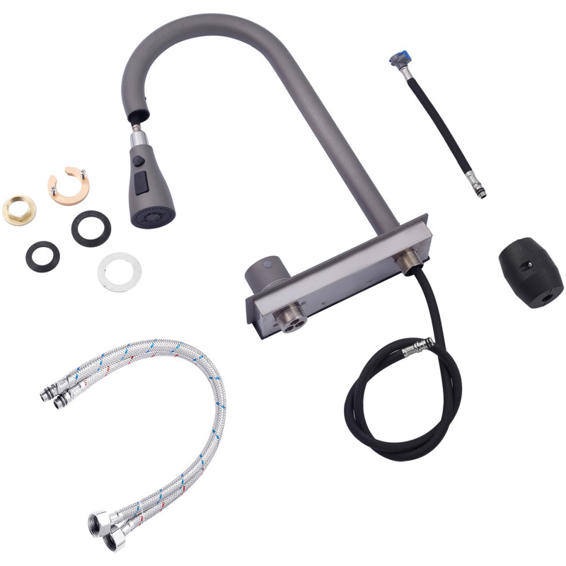 Кухонная мойка Kroner KRP Schwarze - SET7545NG PVD (3.0/0.8 мм)