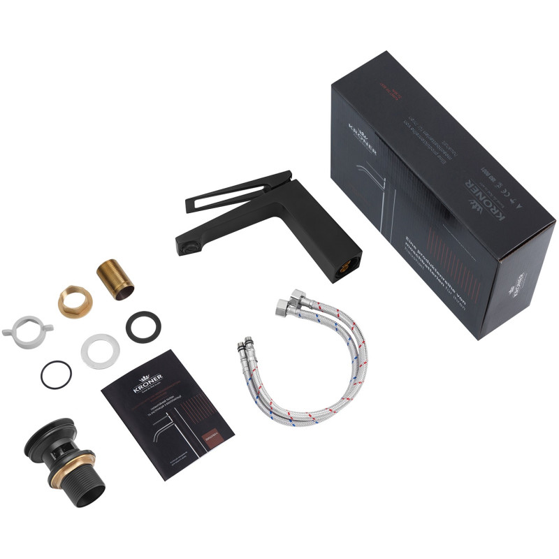 Смеситель для раковины Kroner KRP Ersel - SCH0110BV с донным клапаном