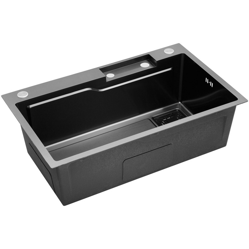 Кухонная мойка Kroner KRP Schwarze - SET7546HM PVD (3.0/0.7 мм)