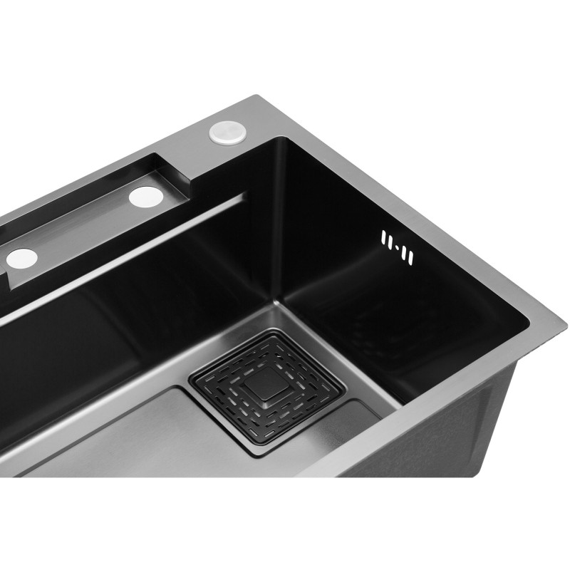 Кухонная мойка Kroner KRP Schwarze - SET7546HM PVD (3.0/0.7 мм)