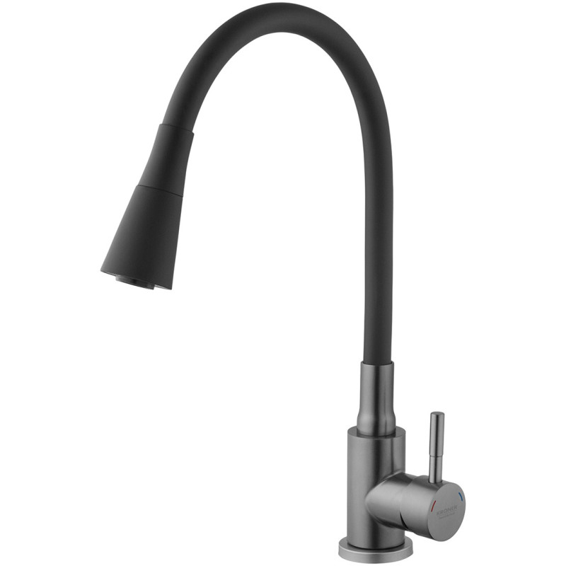 Смеситель для кухни Kroner KRP Edelstahl Klassisch - PVD031BLK