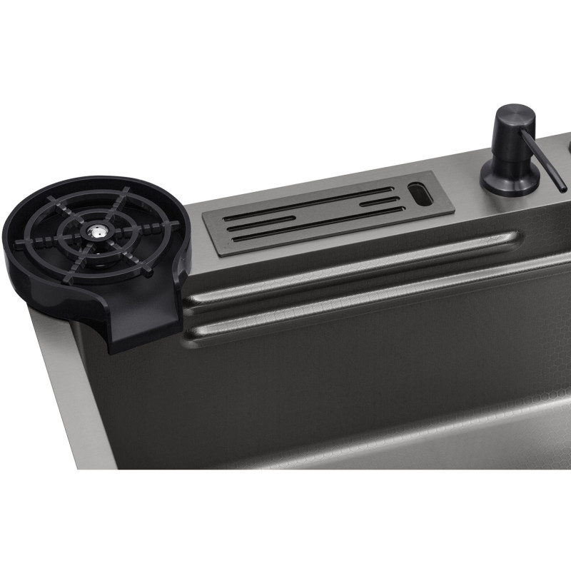 Кухонна мийка Kroner KRP Schwarze - SET7545NB PVD (3.0/0.8 мм)