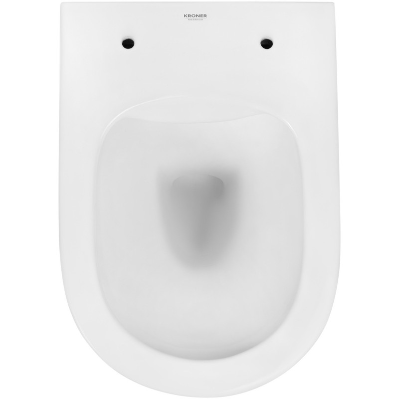 Унітаз підвісний безобідковий Kroner Harz WHI523632 RIMLESS з сидінням (KH523632WHIR)