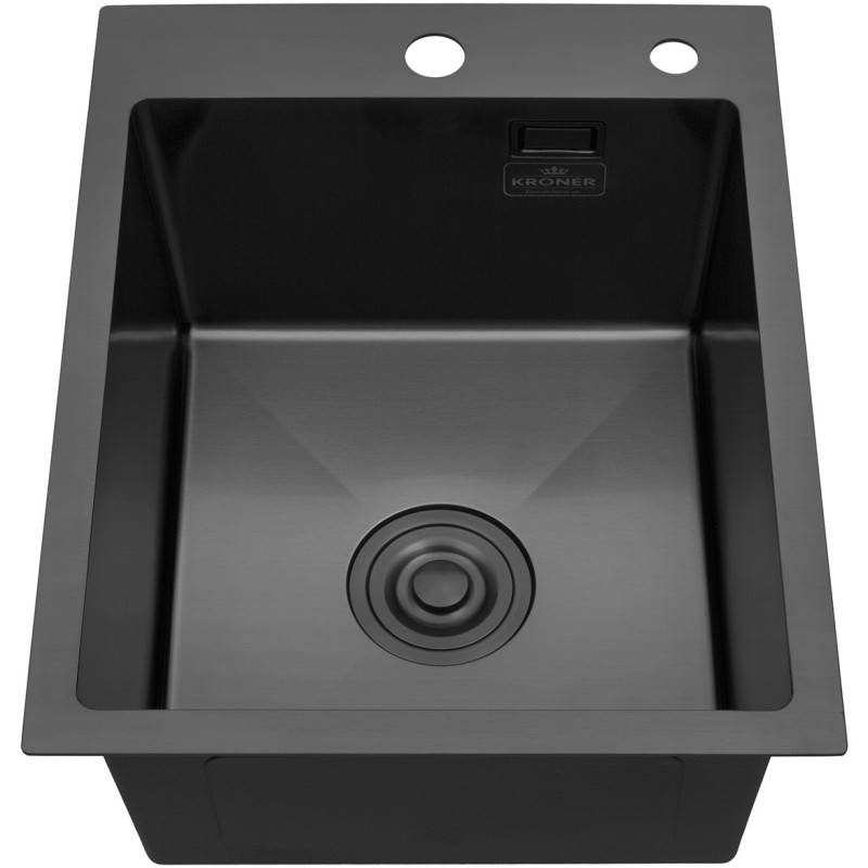 Кухонная мойка Kroner KRP PVD Schwarze - 4050HM (3,0/1,0 мм)