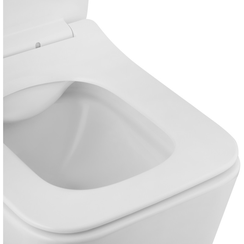 Унітаз підвісний безобідковий Kroner Eifel WHI523629 RIMLESS з сидінням (KE523629WHIR)