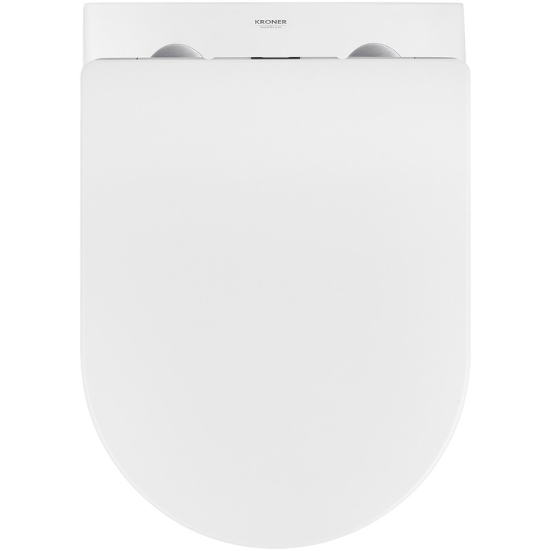 Унітаз підвісний безобідковий Kroner Harz WHI523632 RIMLESS з сидінням (KH523632WHIR)