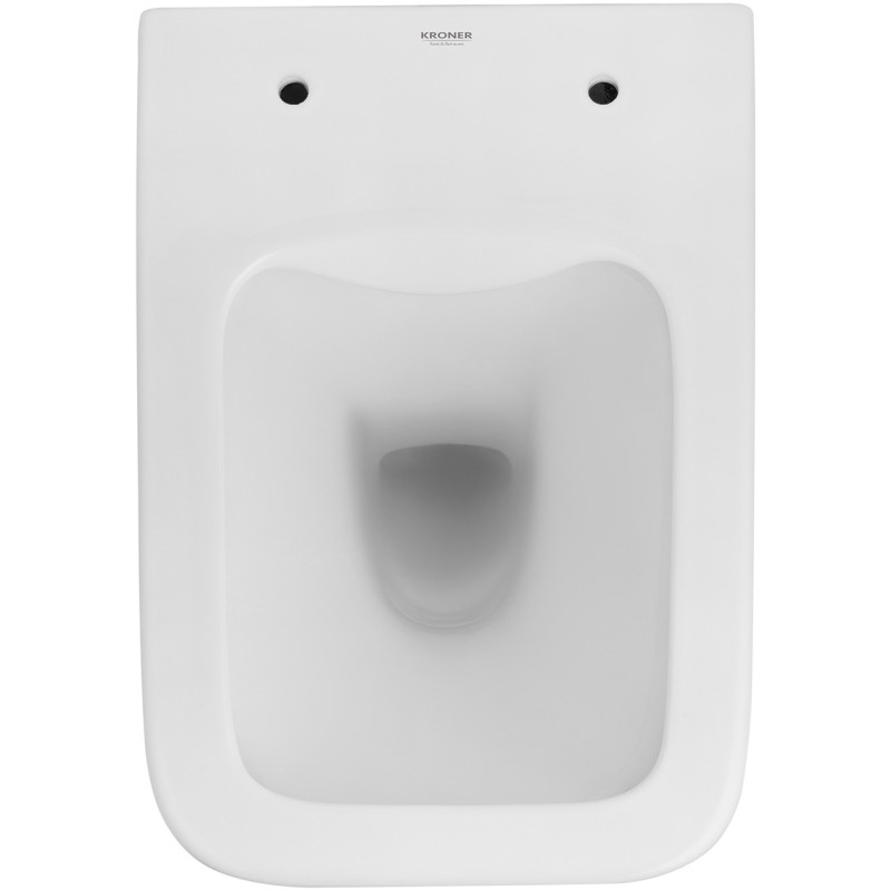 Унітаз підвісний безобідковий Kroner Eifel WHI523629 RIMLESS з сидінням (KE523629WHIR)
