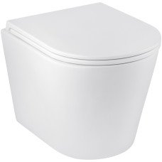 Унітаз підвісний безобідковий Kroner Armada WHI513636 RIMLESS з сидінням Slim Duroplast / Soft-close / Quick relase (KA513636WHIR)