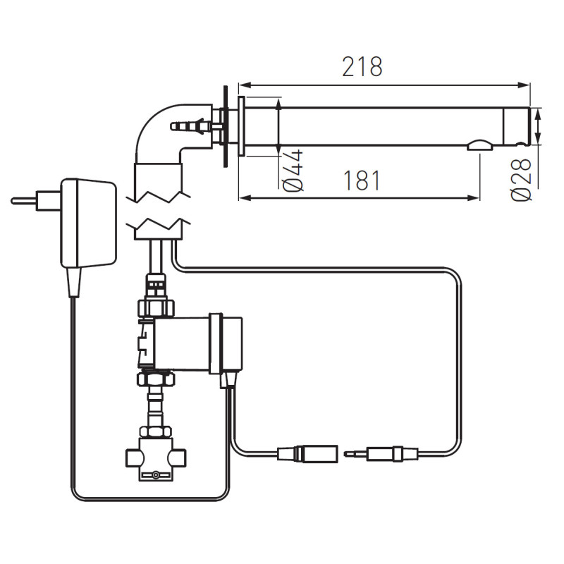 Безконтактний змішувач із зовнішнім змішуванням Ferro Bora Sensor Power-Safe Pre-Mixed BBB121SM