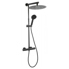 Душевая система с термостатом Ferro FRESCO BLACK NP76-TBR7U-B