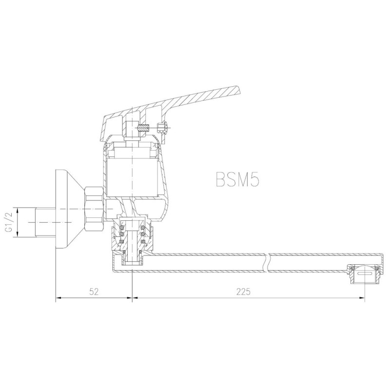 Змішувач для раковини настінний Ferro Smile BSM5 хром