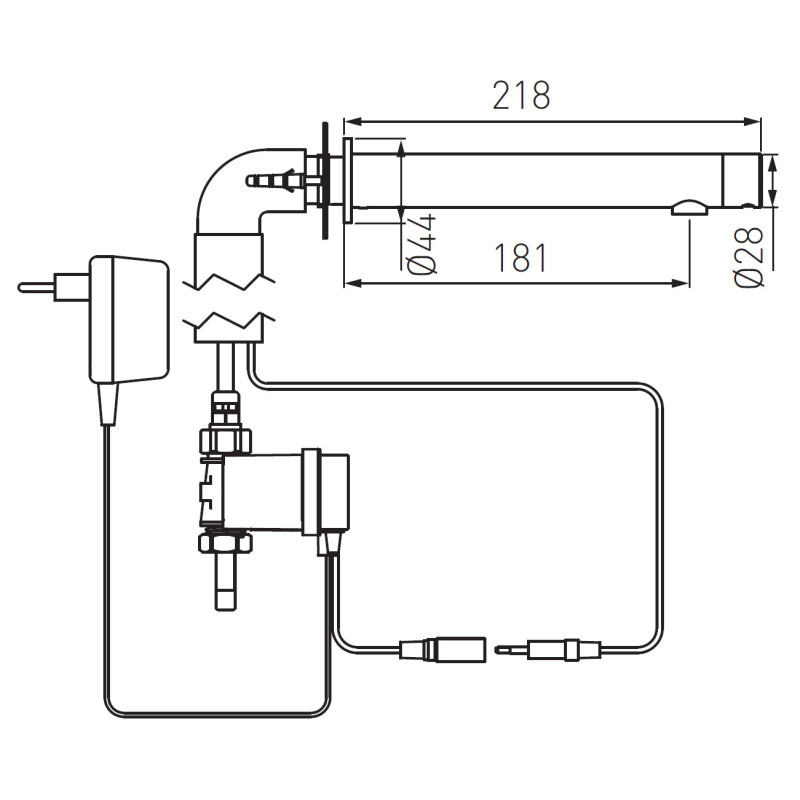 Змішувач для умивальника Ferro Bora Sensor Power-Safe BBB121S сенсорний