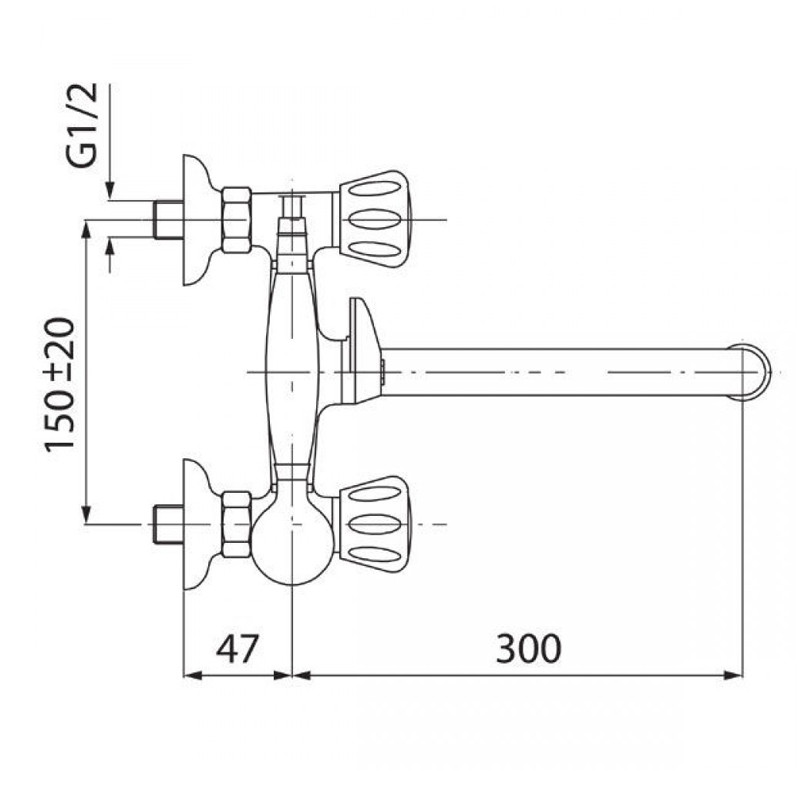Змішувач для ванни Ferro Standart new BSTC11A