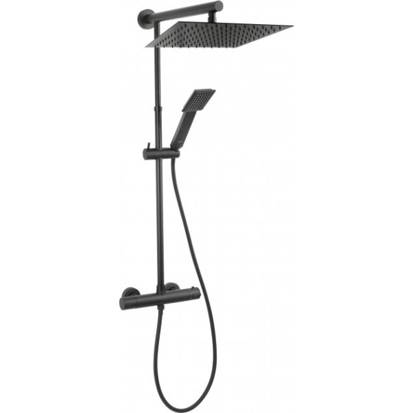 Душевая система черная FERRO Square Black NP75SQ-TRV7U-BL