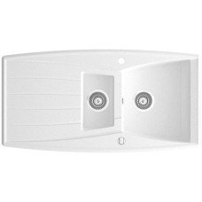 Граниткая мойка на две чаши 98x51 см Ferro Mezzo DRG51/98W