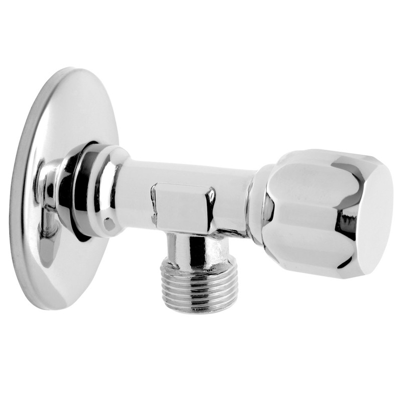 Грибковый кран ручка металла 1/2x1/2 Ferro Z1212G хром