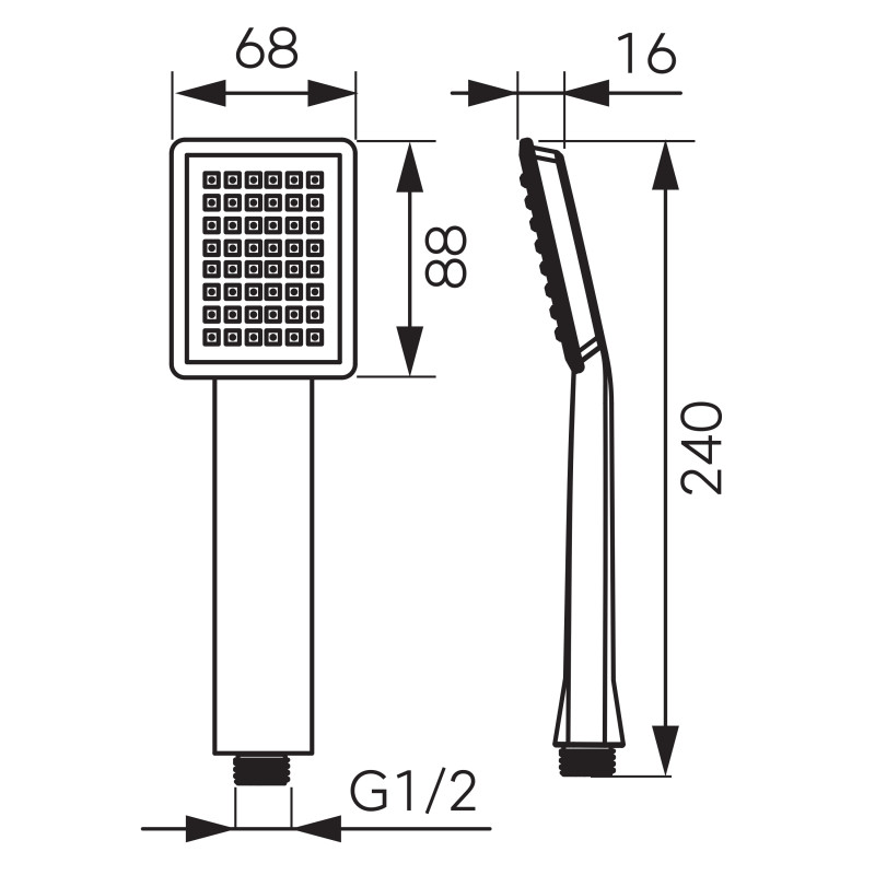Ручной душ Ferro Sinus S170BL-B чорна