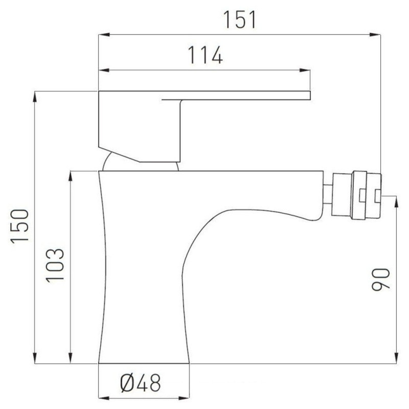 Змішувач для біде Ferro Algeo BAG6 хром
