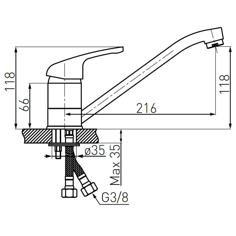 Смеситель для кухни Ferro Freya BFR4B