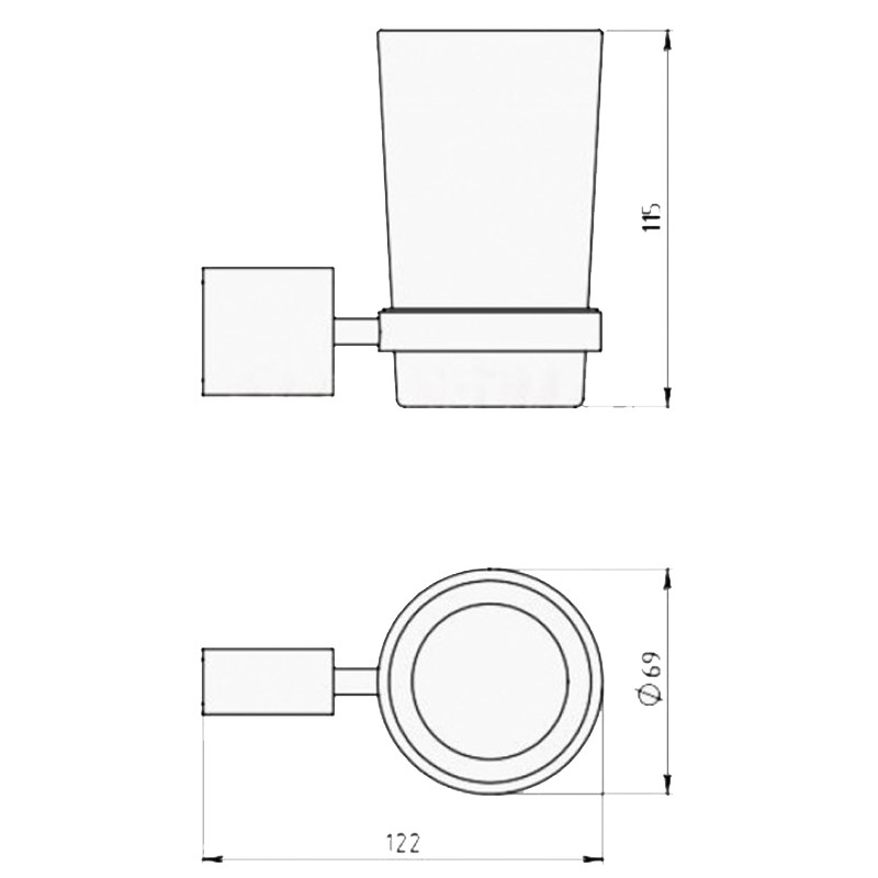 Стакан Ferro Metalia 0006.0 хром