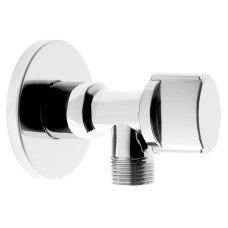 Кутовий кран з металевою ручкою 1/2x3/4 Ferro Z1234K хром